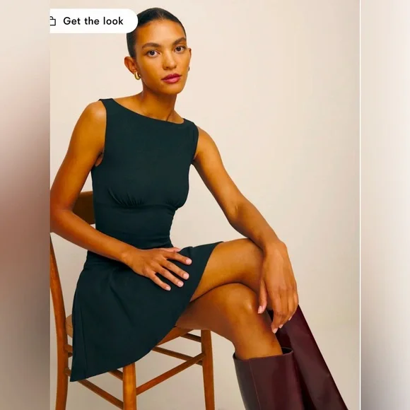 NWT Reformation Mayve Knit Dress black cotton small - Picture 4 of 10